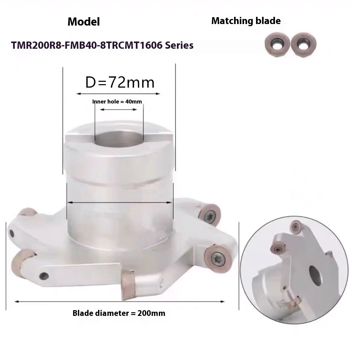2067-CNC machining center TMR round nose T-slot milling cutter bar arc R2.5R3R4R5R6 slotted side and side cut shank Shandong Denso Pricision Tools Co.,Ltd.